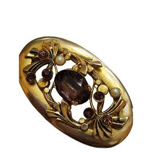 Pretty Victorian Oval Sash Style Brooch (A4792)